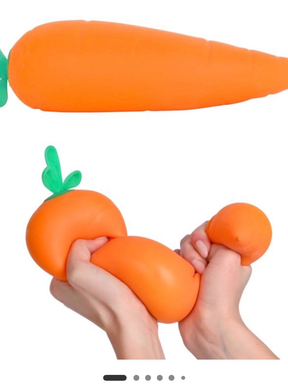 Plush Orange Carrot Squishy Toy for Kids - Sensory Stress Relief